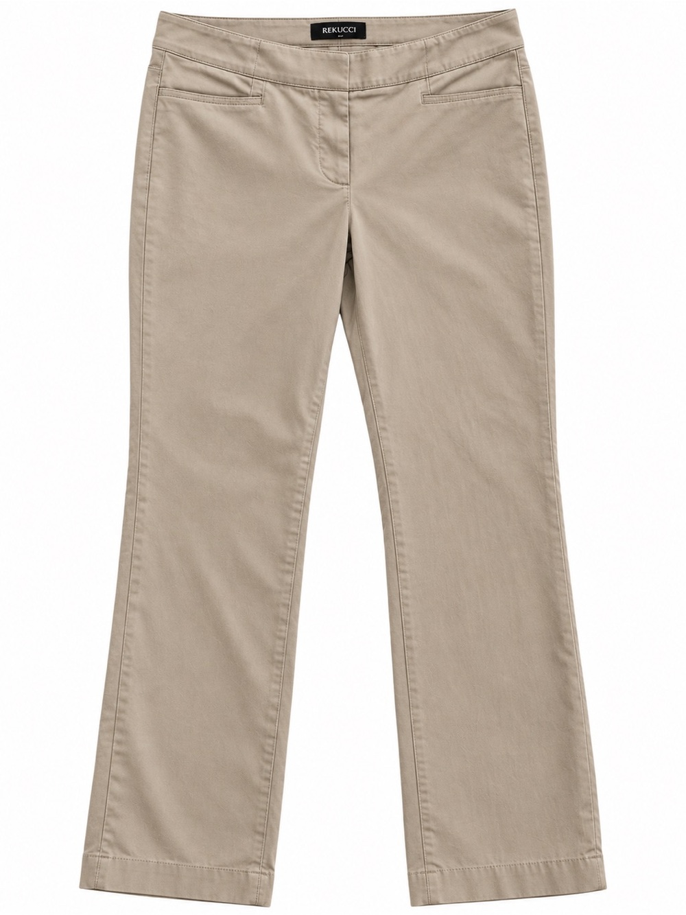 Rekucci 12P Stone Petite Stretch Pull-On Dress Pants